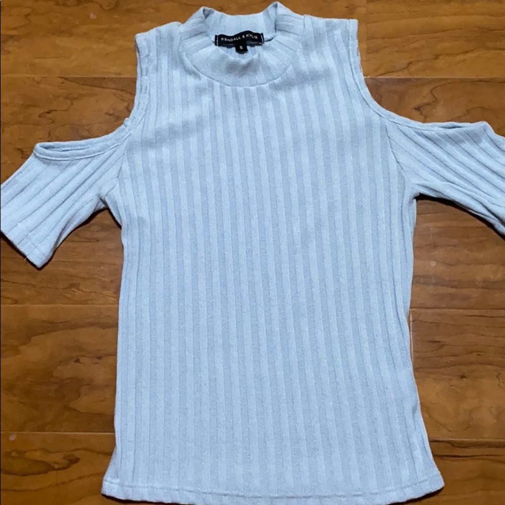 Open shoulder sweater top